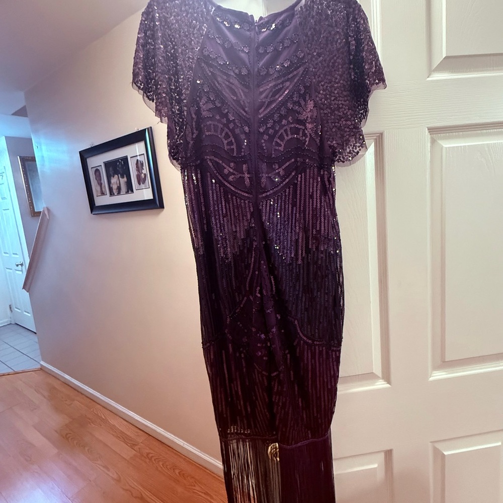 Gatsby Elegant Purple Sequin Dress